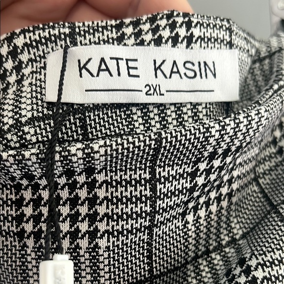 Kate Kason Black and White Mini Plaid Skirt 2X - Picture 2 of 7
